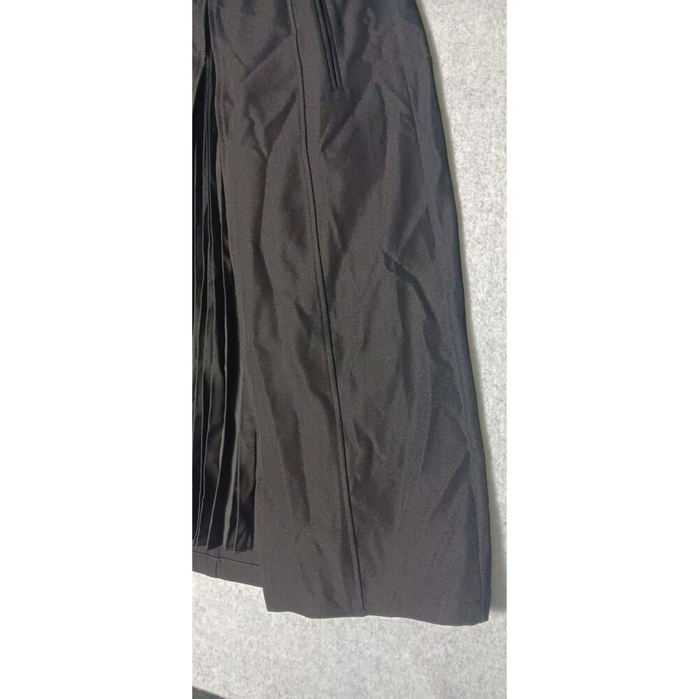 NWT! Commense High Waisted A Line Pleated Midi Skirt S Black Dark Academia Goth - Picture 7 of 14